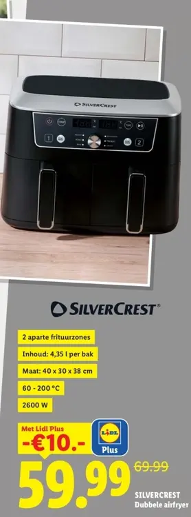 Aanbieding: Dubbele airfryer