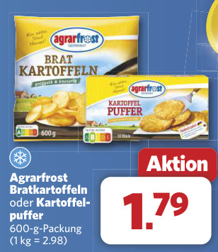 Aanbieding: Agrarfrost Bratkartoffeln oder Kartoffel-puff