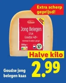 Aanbieding: Goudse jong belegen kaas