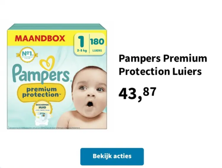 Aanbieding: Pampers Premium Protection Luiers
