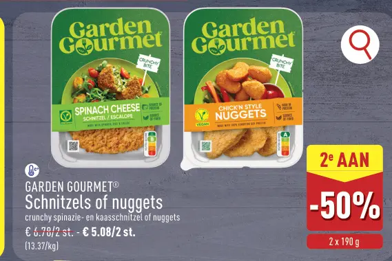 Promotie: Schnitzels of nuggets