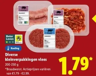 Aanbieding: Diverse kleinverpakkingen vlees
