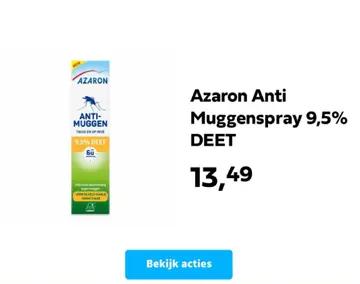 Aanbieding: Azaron Anti Muggenspray 9,5% DEET