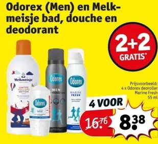 Promotie: Odorex (Men) en Melkmeisje bad, douche en deo