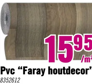 Aanbieding: PVC op maat Faray houtoptiek eiken bruin 400 cm breed