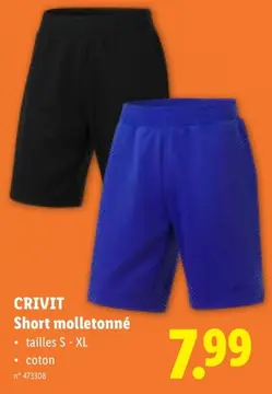 Offre: CRIVIT Short molletonné