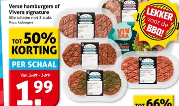 Aanbieding: Verse hamburgers of Vivera signature