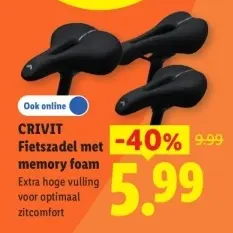 Aanbieding: Fietszadel met memory foam