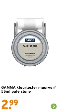 Aanbieding: Kleurtester muurverf pale stone