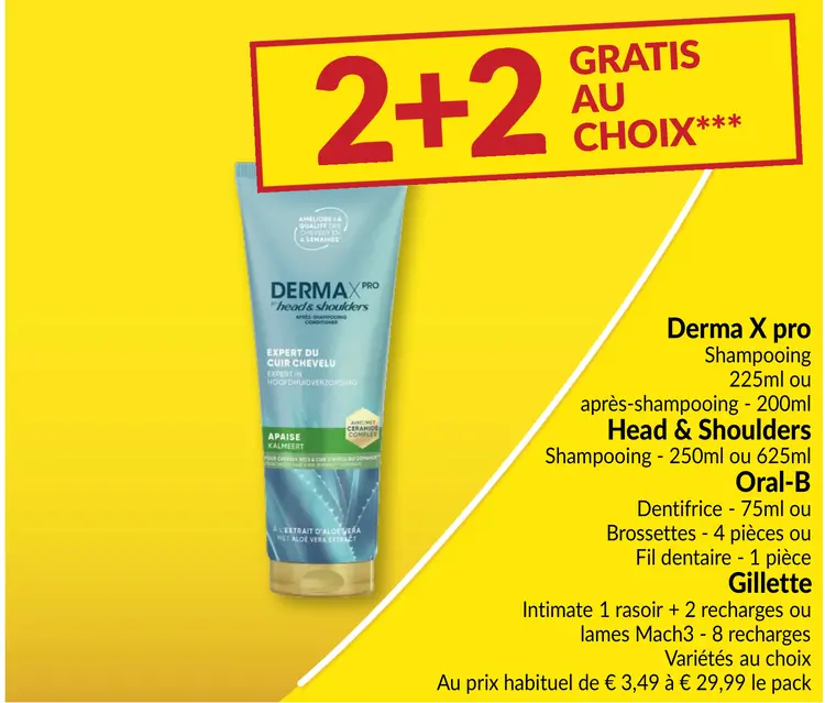 Offre: Derma X pro, Head & Shoulderes, Oral- B, Gilette