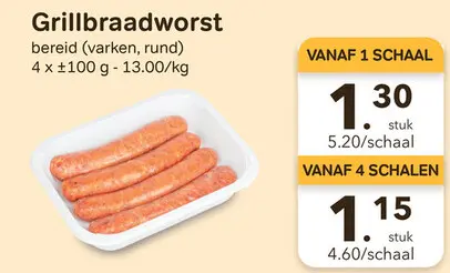 Promotie: Grillbraadworst