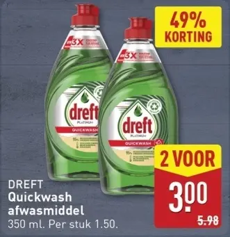 Aanbieding: Quickwash afwasmiddel