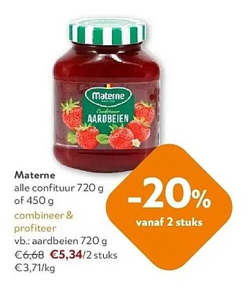 Promotie: Materne Aardbeien confituur