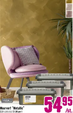 Aanbieding: Muurverf "Metallic"