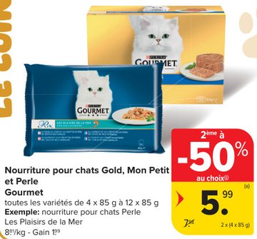 Offre: Nourriture pour chats Gold, Mon Petit et Perl