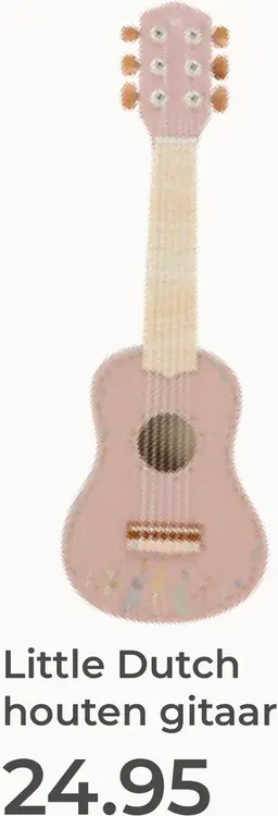Aanbieding: Houten gitaar