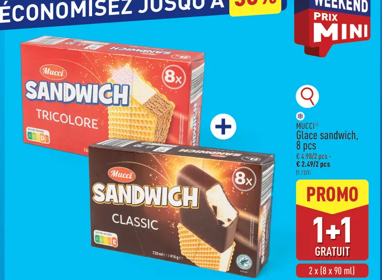 Offre: Glace sandwich