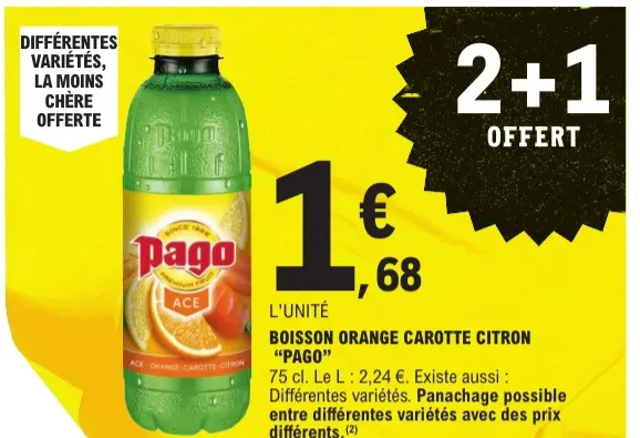 Aanbieding: Boisson orange carotte citron