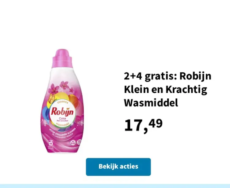 Promotie: Robijn Klein en Krachtig Wasmiddel