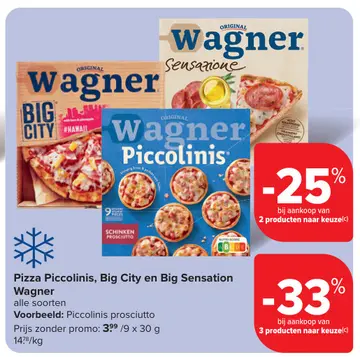 Aanbieding: Pizza Piccolinis, Big City en Big Sensation