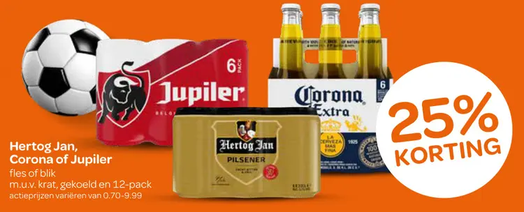 Aanbieding: Hertog Jan, Corona of Jupiler
