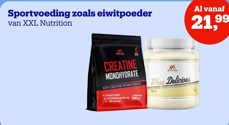 Promotie: Sportvoeding zoals eiwitpoeder