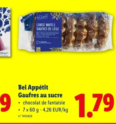Offre: Gaufres au sucre