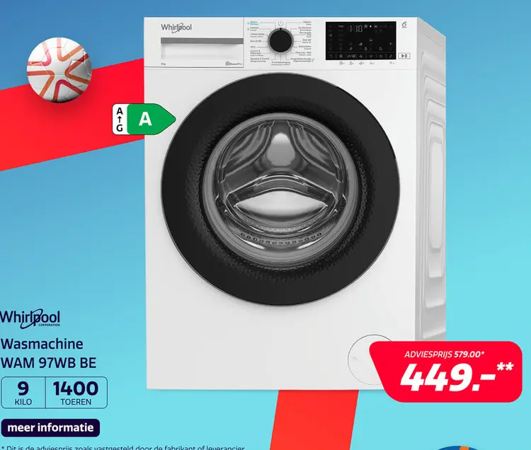Aanbieding: Whirlpool WAM 97WB BE
