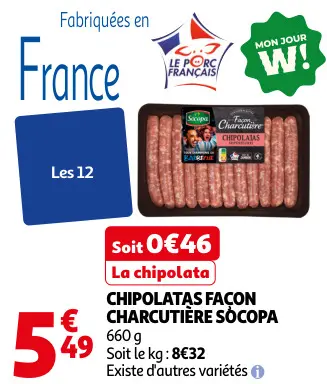 Promotie: Chipolatas facon charcutière