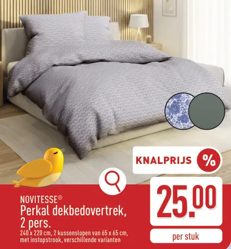 Promotie: Perkal dekbedovertrek