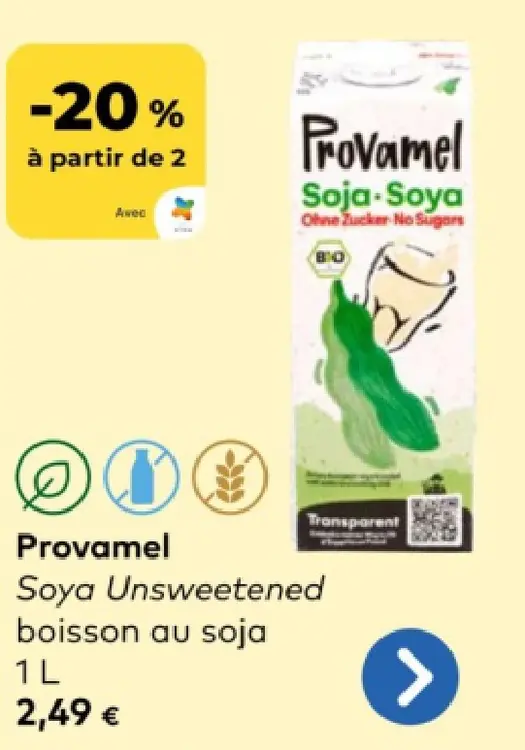 Offre: Soya Unsweetened boisson au soja