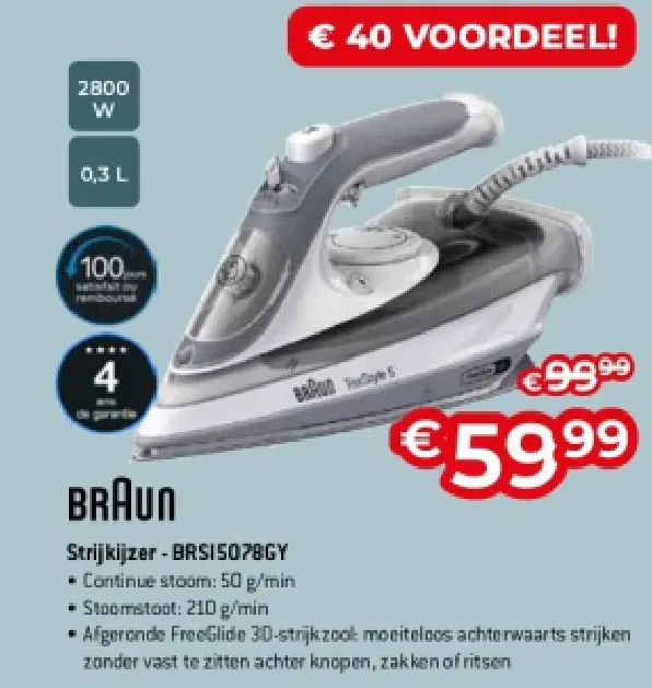 Promotie: Strijkijzer - BRS15078GY
