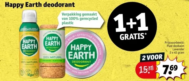 Aanbieding: Happy Earth deodorant