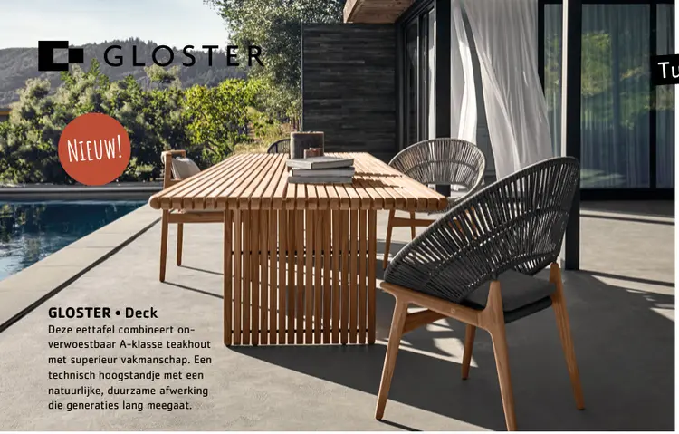 Promotie: Deck eettafel