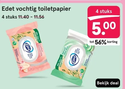 Aanbieding: Vochtig toiletpapier