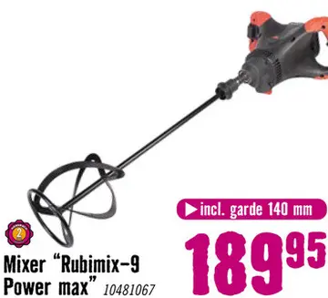 Aanbieding: RUBI Mixer Rubimix-9 Power Max