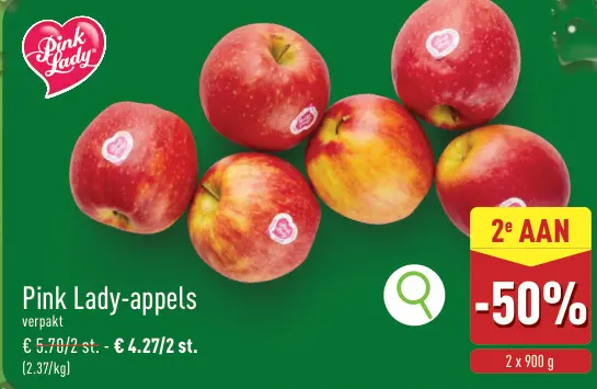 Promotie: Pink Lady-appels