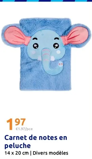 Offre: Carnet de notes en peluche