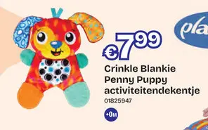 Aanbieding: Crinkle Blankie Penny Puppy activiteitendekentje