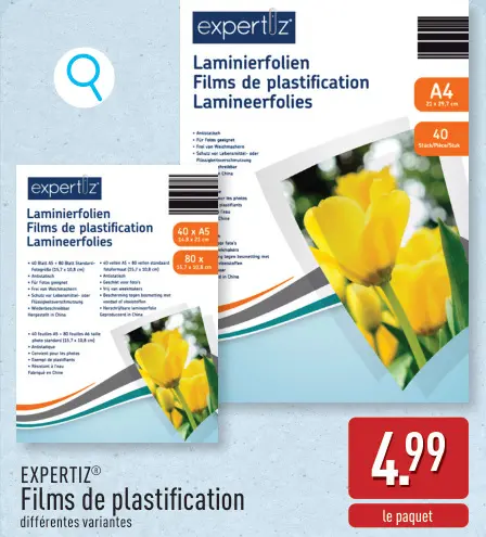Offre: Films de plastification