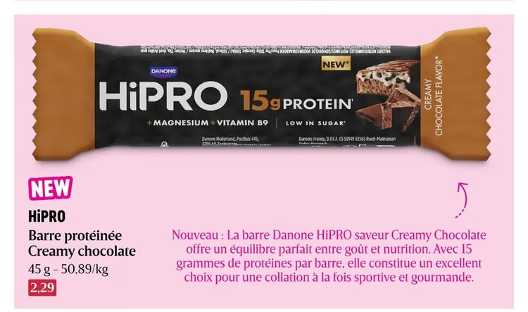 Offre: Barre protéinée Creamy chocolate