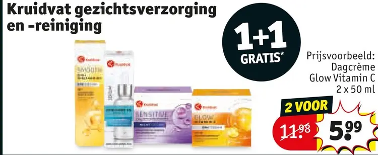 Aanbieding: Kruidvat gezichtsverzorging en -reiniging