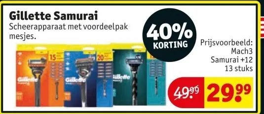 Aanbieding: Gillette Samurai