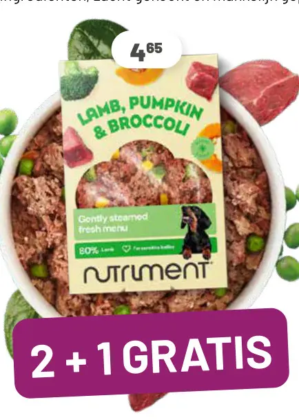 Aanbieding: Lamb, pumpkin & broccoli