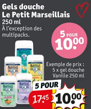 Offre: Gels douche Le Petit Marseillais