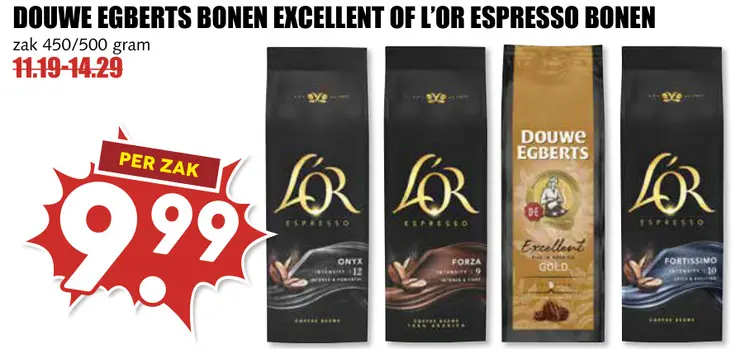 Aanbieding: Bonen excellent of L'OR espresso bonen