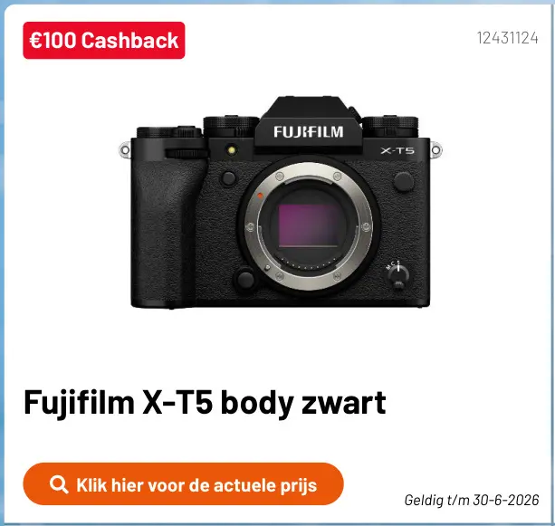 Promotie: X-T5 body zwart