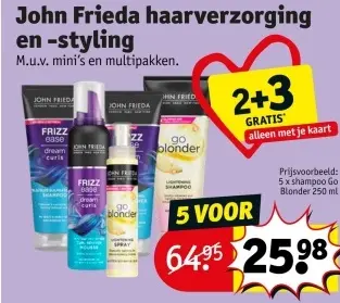 Promotie: John Frieda haarverzorging en -styling