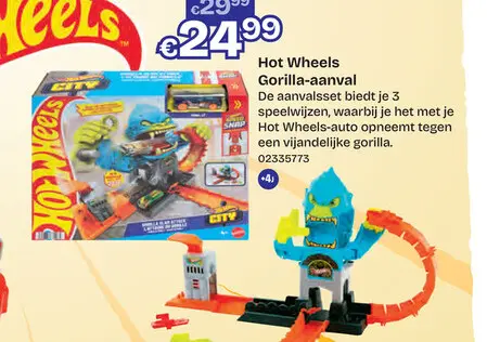 Aanbieding: Hot Wheels Gorilla-aanval