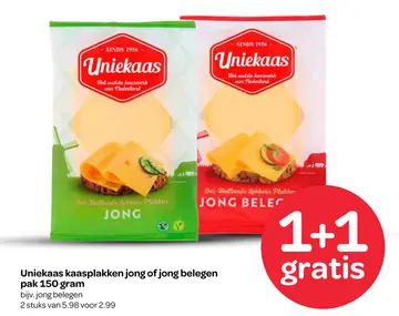 Aanbieding: Uniekaas kaasplakken jong of jong belegen